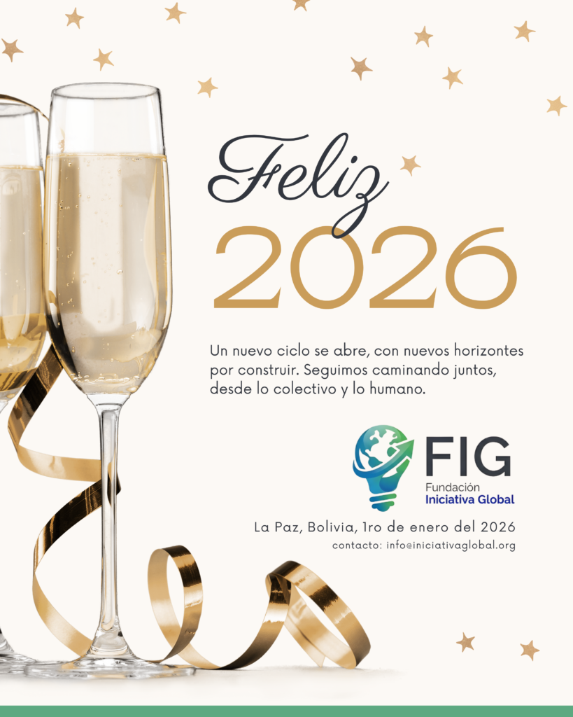 post para instagram feliz año nuevo elegante café y dorado